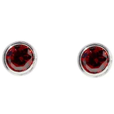 Produktbild von Miamar SMO01 Damen Silber Ohrstecker Rot