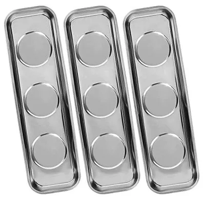 Zdjęcie produktu dla Miska magnetyczna narzędziowa stal nierdzewna do warsztatu zestaw 3 szt.