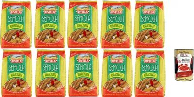 Produktbild von Divella Semola Rimacinata Hartweizenmehl für Pasta & Pizza 10x 1kg + Italian Gourmet polpa 400g