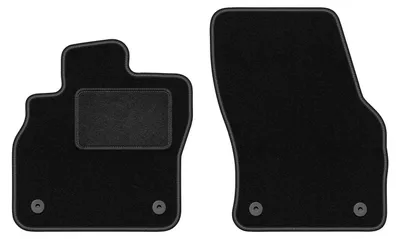 Produktbild von Velours-Fußmatten Vorne passend für Audi Q3 II F3 (SUV, Bj. 2018-) – schwarz, passgenau, mit Befestigungen set 2 Stk. - STANDARD