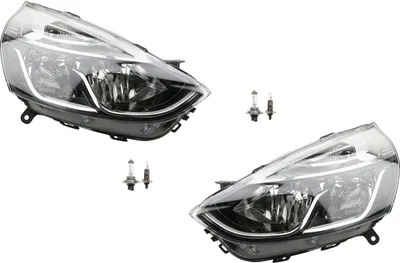 Obrázok produktu pre Johns, Halogenové sv?tlomety pasuje pro Renault Clio 09/16- s H7 H1 sada Vlevo vpravo