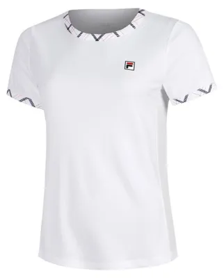Produktbild von FILA Yamila T-Shirt Damen Weiß/Karomix Größe XS