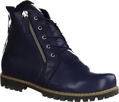 Produktbild von Andrea Conti 034606 Damenboots, gefüttert, Leder, Dunkelblau, Wechselfußbett - Damenschuhe Top Trends, Blau, leder, absatzhöhe: 15 mm