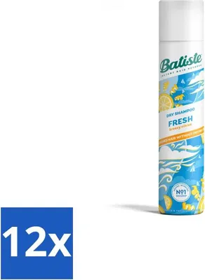 Immagine prodotto di Batiste - Fresh - Shampoo a secco - Fragranza fresca e pulita - Rinfresca e dà tenuta - 200 ml - Confezione risparmio - 12 pezzi