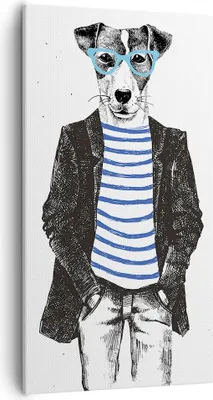 Produktbild von Bild auf Leinwand - Leinwandbild - Hund Abstraktion - 55x100cm - Wand Bild - Wanddeko - Wandbilder - Leinwanddruck - Bilder - Kunstdruck - Wanddekoration - Leinwand bilder - Wandkunst - PA55x100-3848
