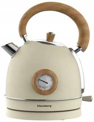 Produktbild von Elektrischer Wasserkocher Klausberg Kb-7906 Retro 1,8L Beige 2200W Thermometer
