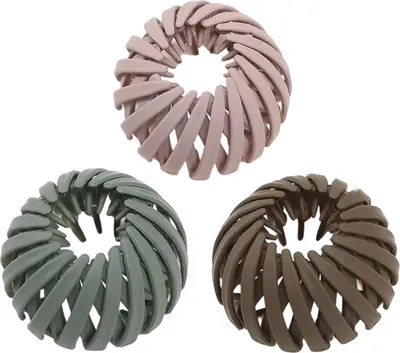 Produktbild von 3 Stück Haarspangen für Damen, Vintage Vogelnest Haarspangen Damen, Große Haarclips, Haargreifer, Rutschfeste Haarspangen, Erweiterbar Pferdeschwanz-Halter, Damen und Mädchen Haarschmuck.