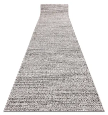 Image de TAPIS DE COULOIR SIZAL FLOORLUX modèle 20389 argentin / noir 100 cm gris 100x110 cm