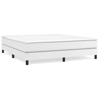 Immagine prodotto di vidaXL Letto a molle con materasso bianco 160x200 cm in Pelle finta