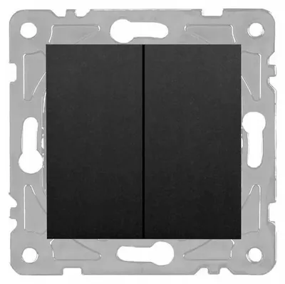 Produktbild von Electromalt QAD1009B Doppel-Schalter Schwarz Unterputz