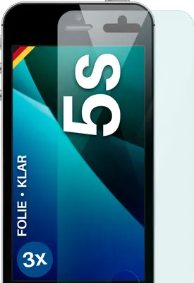 Produktbild von moex® 3x Schutzfolie kompatibel mit Apple iPhone 5s - Displayschutzfolie dünn Folie, Klar