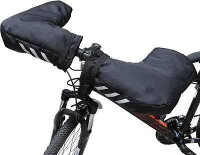 Produktbild von Wasserdichte Fahrradhandschuhe für Erwachsene - Fahrradstockwärmer für extrem kaltes Wetter Mountainbike-Decke Fahrradhandschuhe Winter Outdoor Fahrradfahren Schwarz - 59x21x5cm