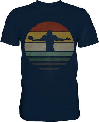 Produktbild von Retro American Football T-Shirt – Navy / 4XL