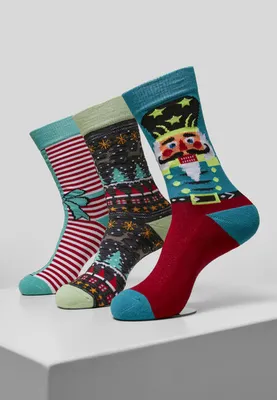 Produktbild von Ponožky Urban Classics Christmas Nutcracker Socks 3-Pack multicolor - 35–38