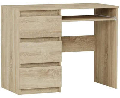 Obrázek produktu pro Psací stůl počítačový 96 cm levé 3 zásuvky FRAMIRE N-3L sonoma