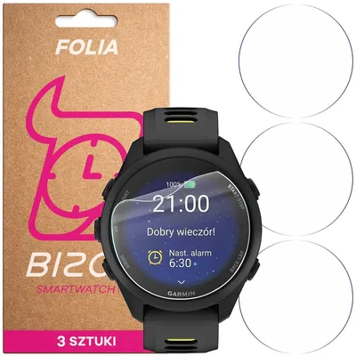 Produktbild von 3x Schutzfolie für den Bildschirm für Garmin Forerunner 170, Bizon Watch HydroFlex