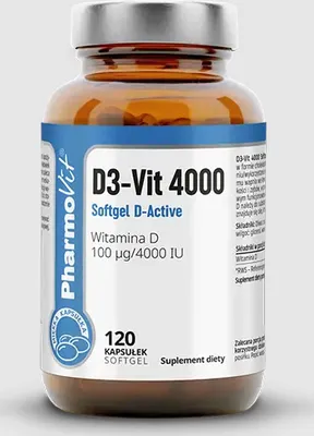 Obrázok produktu pre Vitamín D3-VIT 100 µg 120 kapsúl bezlepkový