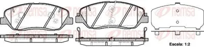 Produktbild von REMSA Bremsbeläge Satz Vorne Bremsklötze für HYUNDAI SANTA FÉ II (CM) 1226.02