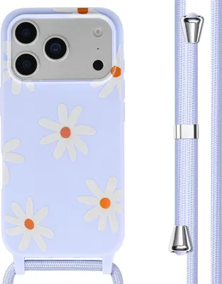 Zdjęcie produktu dla imoshion Silikonowe etui z paskiem dla Apple iPhone 17 Pro Max - Lila Flower Distance