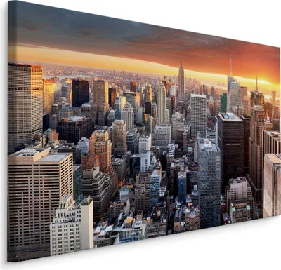 Produktbild von Fabelhafte Canvas LEINWAND BILDER 120x80 cm XXL Kunstdruck Stadt Architektur Geometrie