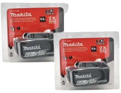 Image de Batterie lithium-ion 18V, capacité 6,0 Ah, compatible avec plusieurs modèles, compatible avec Makita 6AhX2