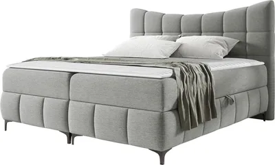 Produktbild von MIRJAN24 Boxspringbett mit zwei Bettkästen Nova, Ehebett, Doppelbett mit Topper, Härtegrad H3 (Farbe: Freya 210.20, Größe: 200x200 cm)