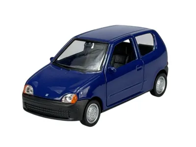 Image de Welly Fiat Seicento bleue 1:34-1:39 Modèle réduit en métal moulé sous pression Neuf dans sa boîte 43855