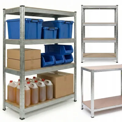 Obrázok produktu pre KOVOVÁ SKRÍŇ DO GÁRAŽE A PIVNICE 2 v 1, 4 POLICE, 172 x 80 x 30 cm, nosnosť 700 kg