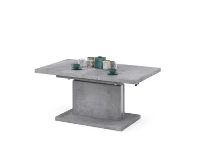 Produktbild von All4All Couchtisch Asti Betonoptik, Kaffeetisch , Wohnzimmertisch , Höhenverstellbar , mit Einlegeplatten , Ausziehbar , Sofatisch , 120x70cm