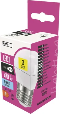 LED žárovka Classic Mini Globe / E27 / 5 W (40 W) / 470 lm / studená bílá