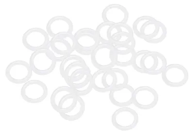 Silikon-O-Ringe 9x6x1,5 mm, 30 Stück, Weiß