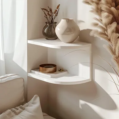 modernes minimalistisches Eckregal – Decords Wandregal, Produktansicht 1