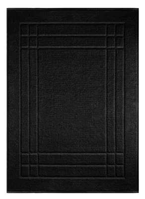Produktbild von Lashuma Badvorleger Schwarz, Flauschiger Badewannenvorleger aus 100% Baumwolle, Pure 50 x 70 cm