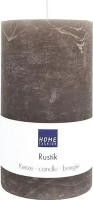 Produktbild von Kerze Stumpen Rustik taupe Ø 7cm, Höhe 12cm