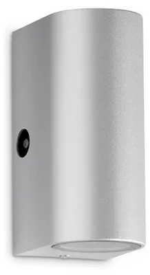 Produktbild von LED Außenleuchte Dämmerungssensor GU10 IP44 5W silber Metall Telefunken