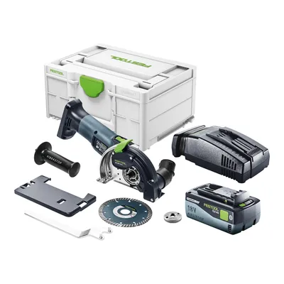 Produktbild von Festool DSC-AGC 18-125 FH EB-Basic Akku Freihandtrennsystem 18 V 125 mm Brushless + 1x Akku 8,0 Ah + Schnellladegerät + Systainer