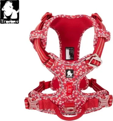 Image de Harnais pour chien, ne tire pas, réfléchissant, Poppy Red, xl