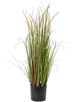 Produktbild von Artifiziel gras hoch, große künstliche Pflanzen wie echt, Vossenstielgras, Höhe: 70 cm Kunstgras Gras Grasarrangement Kunstpflanze Bürodekoration Kunststoffpflanzen, weiß