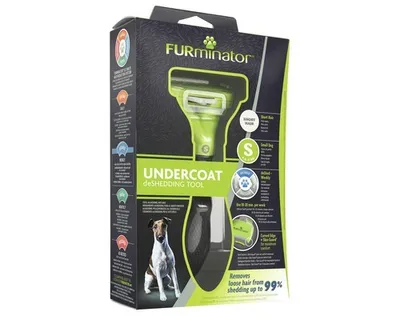 Obrázok produktu pre Hrebeň pre psov Furminator S krátka srsť do 9 kg čierno-zelený