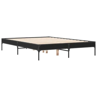Produktbild von Bettgestell Schwarz 135x190 cm Holzwerkstoff und Metall