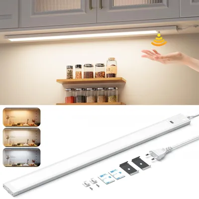 Immagine prodotto di Lureshine, lampada a LED da incasso per mobili sottopensile, 55 cm, illuminazione per mobili sottopensile da cucina