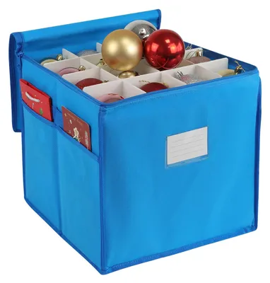 Aufbewahrungsbox für Weihnachtsschmuck, 64 Fächer, 7,5 cm