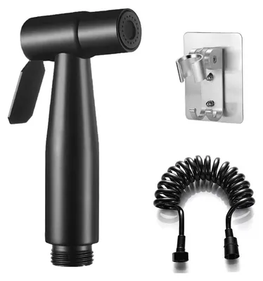 Bidetbrause Edelstahl, Bidetdusche Handbrause, Schwarz