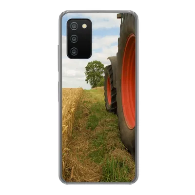 Produktbild von MuchoWow® Handyhülle Schutzhülle Hülle für Samsung Galaxy A03s Traktor - Räder - Weizen Silikon Softcase Handy Hülle - Schutz