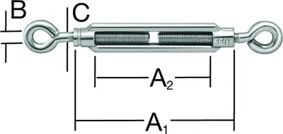 Produktbild von Vormann Spannschloss M6X90 Öse/Öse