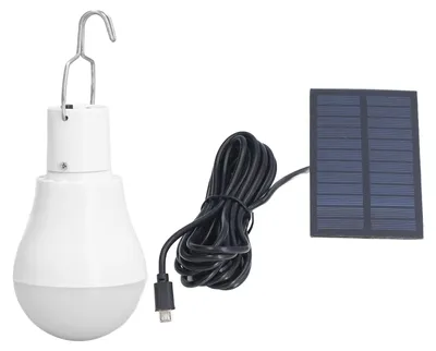 Produktbild von Solar-Glühbirne, energiesparend, weiße USB-LED für Outdoor-Camping-Notfall mit Haken