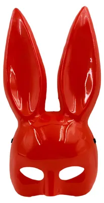 Produktbild von Halloween-Hasenmaske mit langen Ohren, Halbmaske für Geburtstag, Ostern, Halloween, Maskenball, Cosplay, Party, Kostümaccessoire