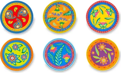 Produktbild von Excelsa Set mit 6 Vorspeisentellern Gipsy Soul Porzellan 15 cm Bunt