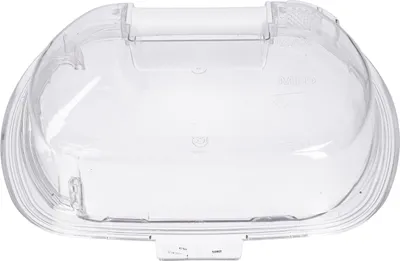 A clear plastic water tank for a dryer.