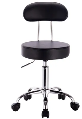 Produktbild von Bürostuhl - Arbeitsstuhl - Drehbar - Höhenverstellbar 47–59 cm - Kunstleder - Mit Rollen - Ohne Armlehnen - Schwarz